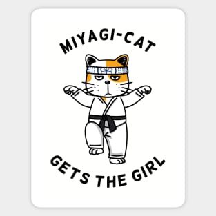 Miyagi-Cat Gets The Girl Sticker